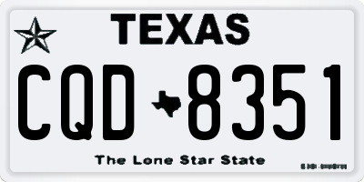 TX license plate CQD8351