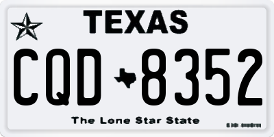 TX license plate CQD8352