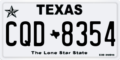 TX license plate CQD8354