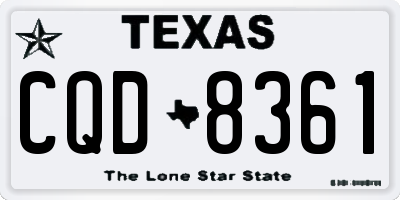 TX license plate CQD8361