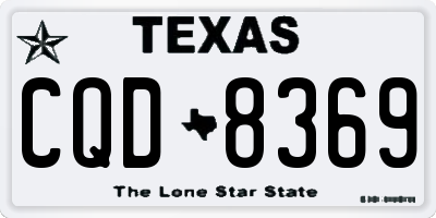 TX license plate CQD8369