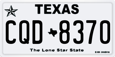 TX license plate CQD8370