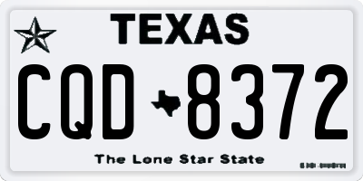 TX license plate CQD8372