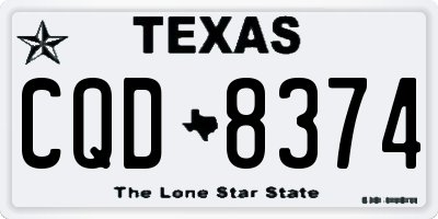 TX license plate CQD8374
