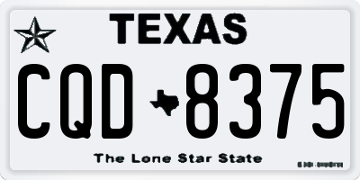 TX license plate CQD8375