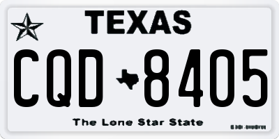 TX license plate CQD8405