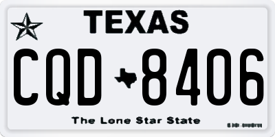 TX license plate CQD8406