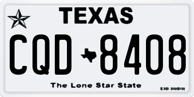 TX license plate CQD8408