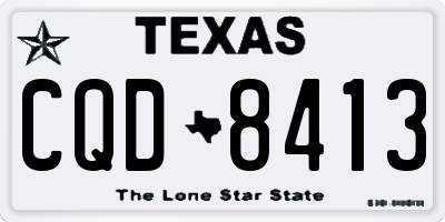 TX license plate CQD8413