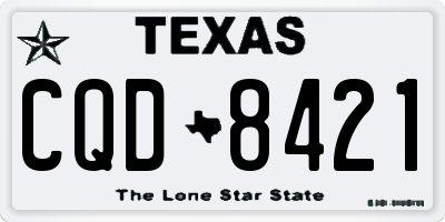 TX license plate CQD8421
