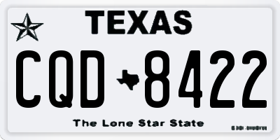 TX license plate CQD8422