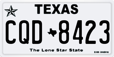 TX license plate CQD8423