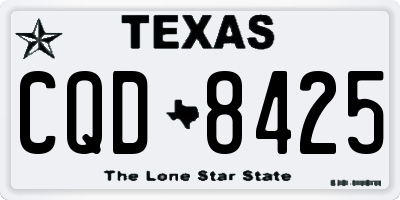 TX license plate CQD8425
