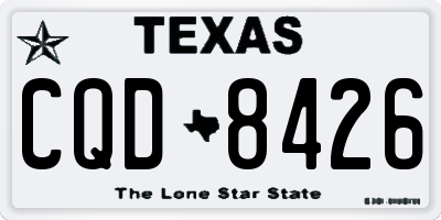 TX license plate CQD8426