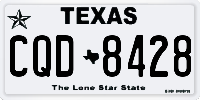TX license plate CQD8428