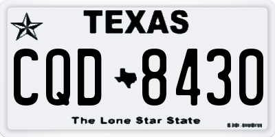 TX license plate CQD8430