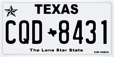 TX license plate CQD8431