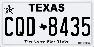 TX license plate CQD8435
