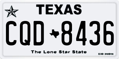 TX license plate CQD8436