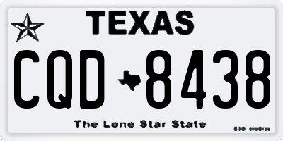 TX license plate CQD8438