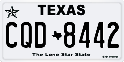 TX license plate CQD8442