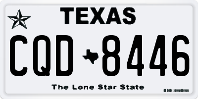TX license plate CQD8446