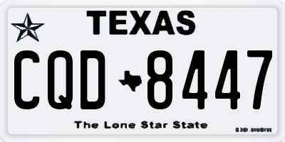 TX license plate CQD8447