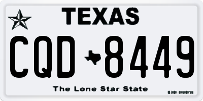 TX license plate CQD8449