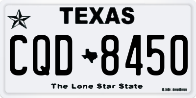 TX license plate CQD8450