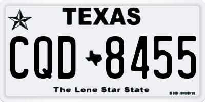 TX license plate CQD8455
