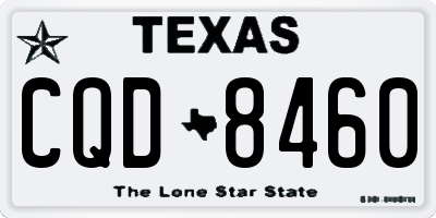 TX license plate CQD8460