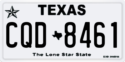 TX license plate CQD8461