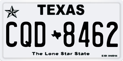 TX license plate CQD8462