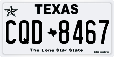 TX license plate CQD8467