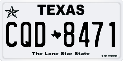 TX license plate CQD8471