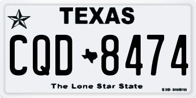 TX license plate CQD8474