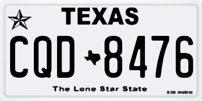 TX license plate CQD8476