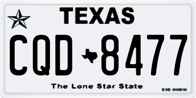TX license plate CQD8477
