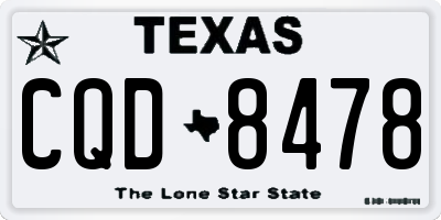 TX license plate CQD8478