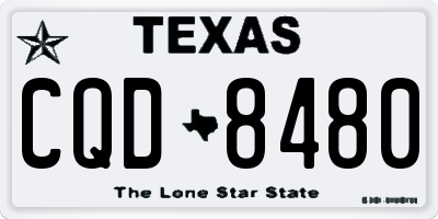 TX license plate CQD8480