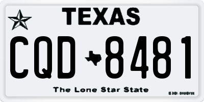 TX license plate CQD8481