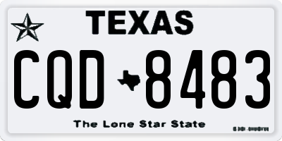 TX license plate CQD8483