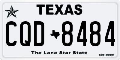 TX license plate CQD8484