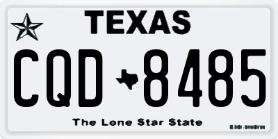 TX license plate CQD8485