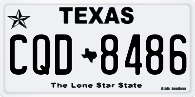 TX license plate CQD8486