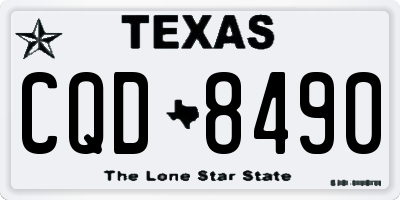 TX license plate CQD8490