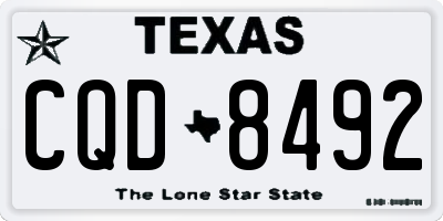 TX license plate CQD8492
