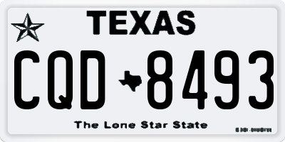TX license plate CQD8493