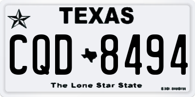 TX license plate CQD8494