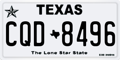 TX license plate CQD8496
